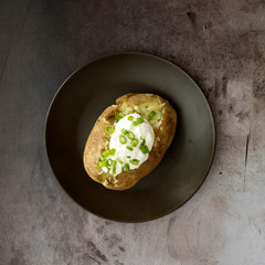 Baked Potato wih Sour Cream and Chives