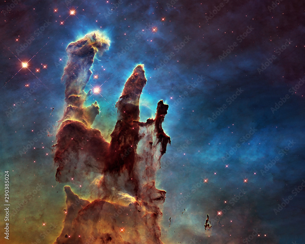 Wall mural somewhere in space near pillars of creation. science fiction. elements of this image were furnished 
