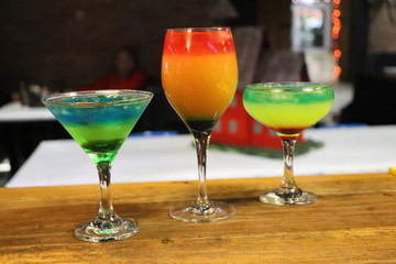 cocktails on a background