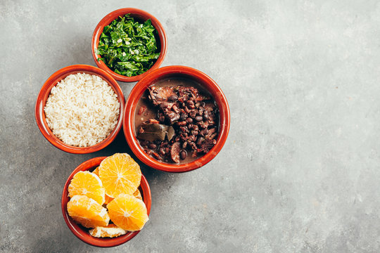 Brazilian Feijoada Food. Typical dish of brazilian cuisine