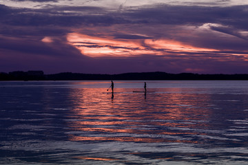 sunset over sea