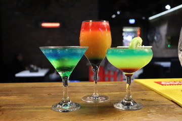 cocktails on a white background