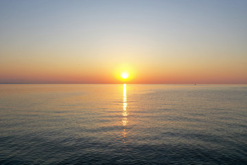 Aerial Dawn On The Mediterranean Coast