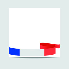 France  flag. France  patriotic banner with space for text. Happy Independent Day. Template of greeting card, 