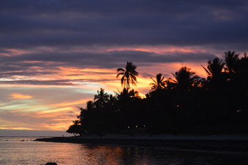 Sunset in Fiji 