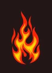 Fire flame. Fire iconFire symbol. Vector illustration. 
