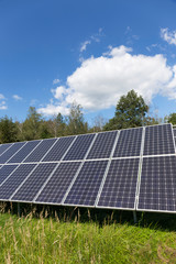 Solar Power Station in the summer Landscape