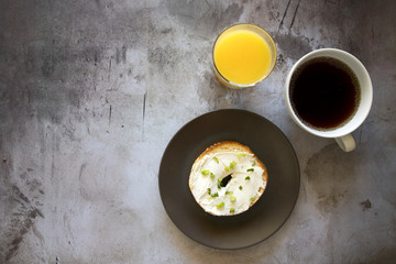 Bagel with Cream Cheese and Chives