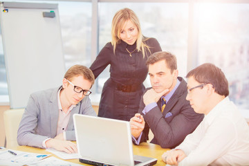 Business people working together in meeting room