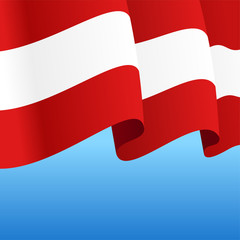 Austrian flag wavy abstract background. Vector illustration.