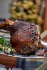 traditional Venezuelan Christmas baked pork leg