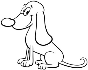 funny dog animal character color book