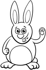 funny rabbit cartoon coloring book