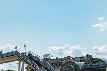 Fototapeta premium Fragment of the railway station and the station stairs
