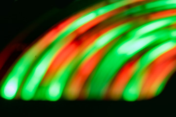 Fragment of multi-colored led strip in the coil