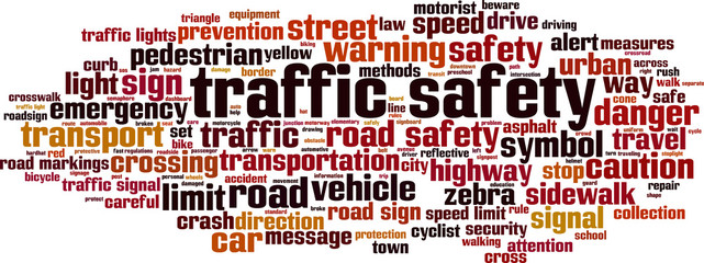 Traffic safety word cloud