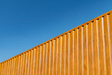 Fragment of a metal fence brown