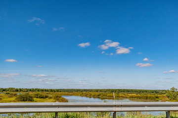 Fototapeta premium Nature view outside the city on a Sunny summer day