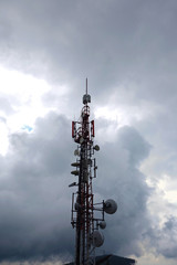 The radio tower in the mountains