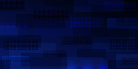 Abstract background of intersecting rectangles consisting of dots, in dark blue colors