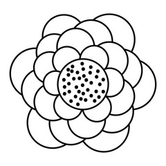Isolated flower ornament design vector illustration