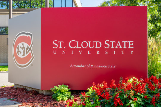 Entrance Sign And Logo At St. Cloud State University