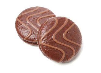 chocolate cake on white background 