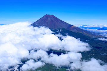 富士山／空撮、2019撮影