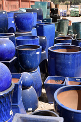 Blue Plant Pots