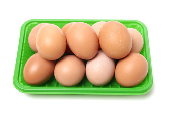 eggs on white background