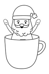 Merry christmas santa claus vector design