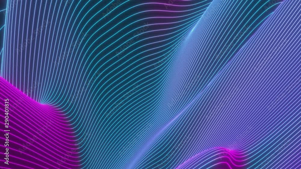 Poster looped animation. abstract colorful wavy background in bright neon colors. modern colorful wallpaper