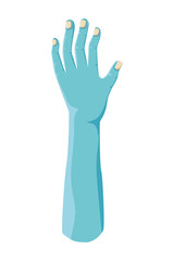 zombie hand coming out of the ground