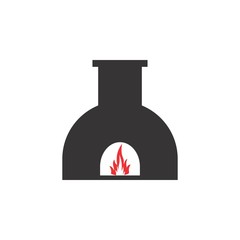 Traditional Oven logo design vector