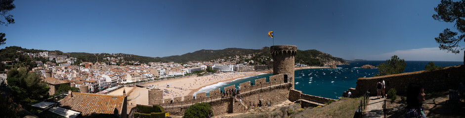 Fototapeta na wymiar Panoramic View from the fortress to the Mediterranean Bay