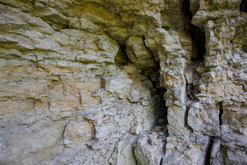 The hillside crumbled to deep cracks. Natural erosion.