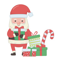 Merry christmas santa claus vector design