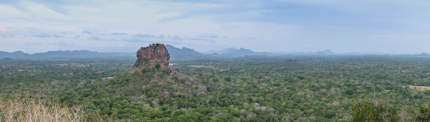 Panorama picture of beautiful vew from Sigiriya Lion Rock, Sri Lanka.