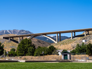 Galena Arch bridge in late summer.