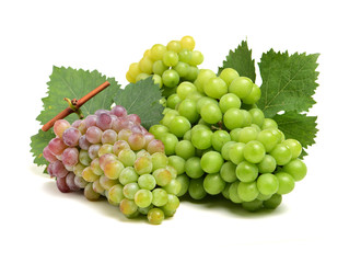 Grapes on a white background 