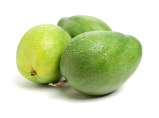 mangos on white background 