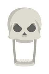 skull head halloween isolated icon