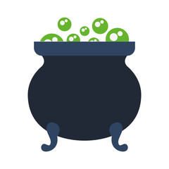 witch cauldron pot isolated icon