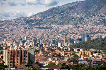 Medellín, Antioquia / Colombia - September 13, 2019. General description of the city of Medellín. Medellín is a municipality in Colombia, capital of the department of Antioquia.