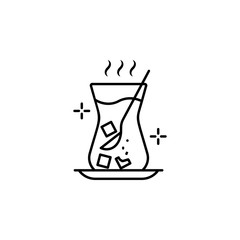 Tea sugar Turkish icon. Element of Turkey thin line icon