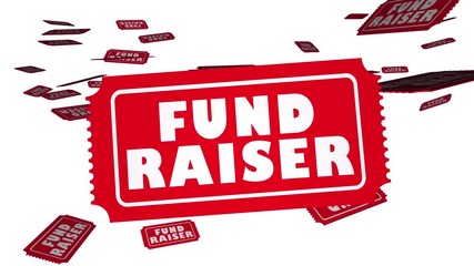 Fund Raiser Tickets Raffle Content Money Drive 3d Animation