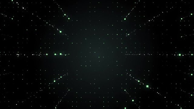 Digital binary code matrix moving background. Coding and technology concept.