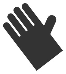 Vector rubber glove flat icon. Vector pictograph style is a flat symbol rubber glove icon on a white background.