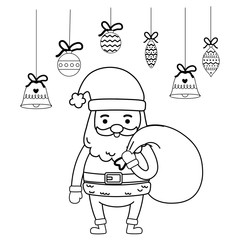 Merry christmas santa claus vector design