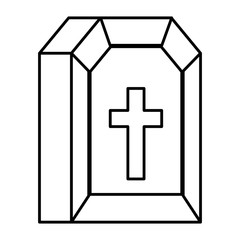 Obraz premium cemetery graveyard with cross icon